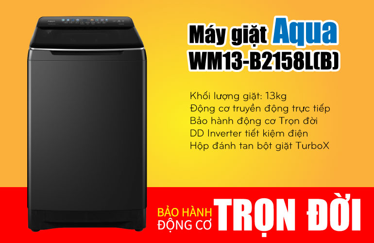 Máy giặt Aqua 13kg inverter AWM13-B2158L(B)