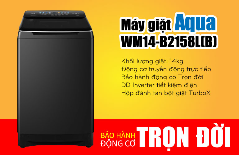 Máy giặt Aqua 14kg inverter AWM14-B2158L(B)