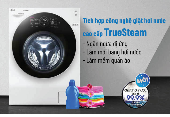 Công nghệ giặt hơi nước cao cấp TrueSteam™